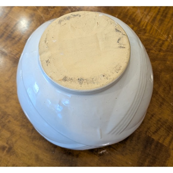 Vintage White Glazed Zanesville Art Pottery Planter Jardiniere - Picture 5 of 6